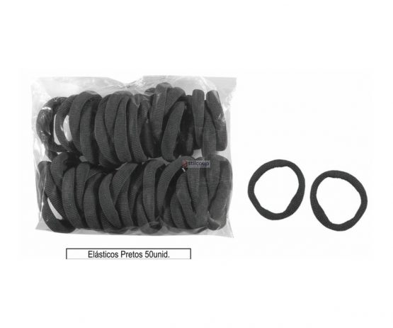 ELASTICOS PRETOS COM 50 UNIDADES