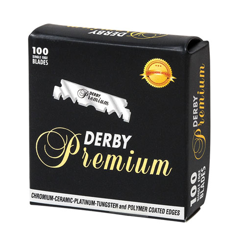 Laminas Barbear Derby Premium cx 100 unidades