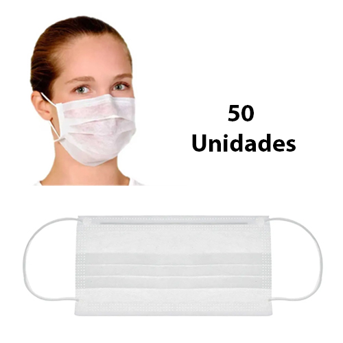 Máscara Descartável - Embalagem 50 unidades