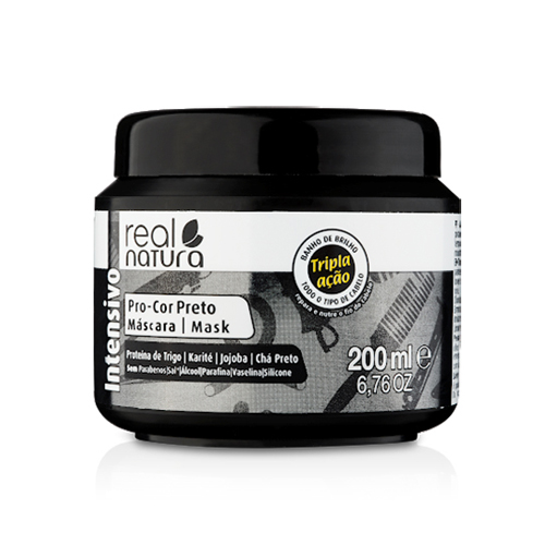 Real Natura Máscara Pro-Cor Preto - 200ml