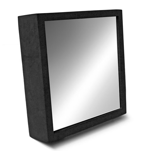 Espelho Rickiparodi Inquebrável Eva Preto 17 cm