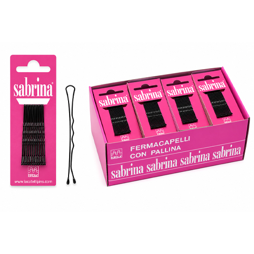 Frizete Cabelo Sabrina Preto Pequeno 72 Unidades-01856/50-CX