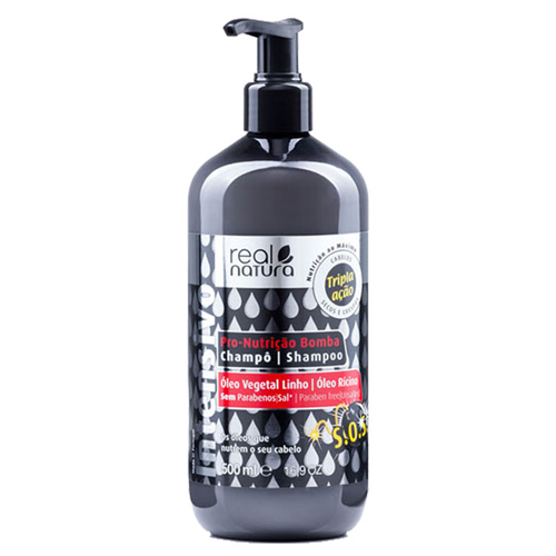 Real Natura Shampoo Pro Nutrição Bomba 500ml
