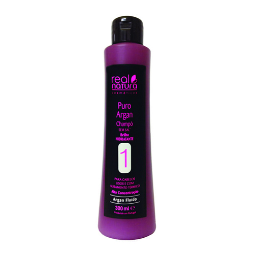 Real Natura Shampoo Sem Sal Puro Argan - 300ml