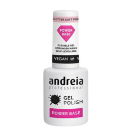 Andreia Verniz Power Base Glitter Soft Pink - 10.5ml