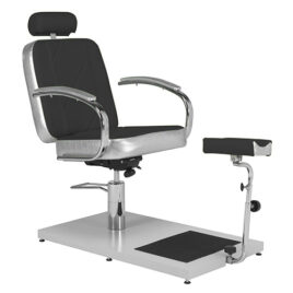 Cadeira Pedicure Jade Com Apoia Pés Preta