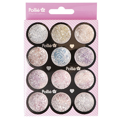 Glitter Para Nail Art Sortido 1g-12 cores-07350