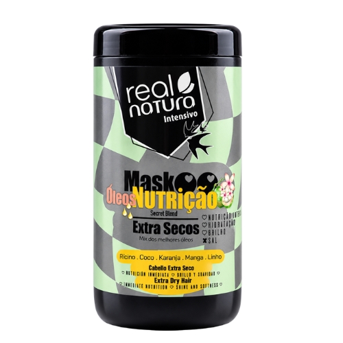 Real Natura Máscara Óleos Nutrição Extra Secos 1kg