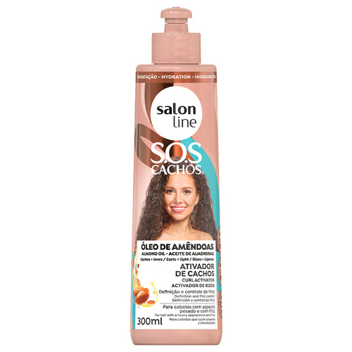 Salon Line Óleo Amêndoas Cachos Leves 500ml