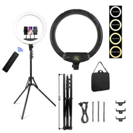 Anel Ring Light de Vlog LED Com Cores - 45cm