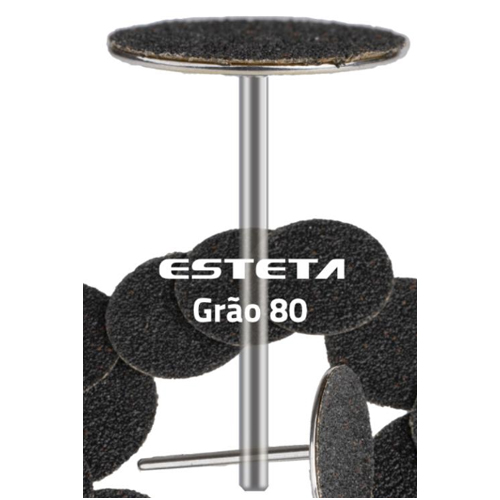Esteta KIT Lixa Pés para Micromotor Grão #80 - Base 25mm