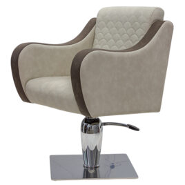 Cadeira de Cabeleireiro Neo Beauty Frida Beige e Marron Grisáceo