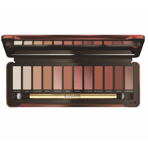 Paleta 12 Sombras Olhos Eveline Charming Mocha