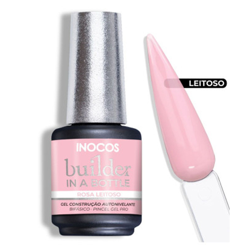 Verniz Gel Inocos Builder in a Bottle Rosa Leitoso 15ml