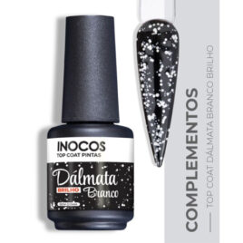Verniz Gel Inocos Top Coat Dalmata Branco Brilho