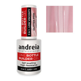 Andreia One Bottle Gel Construção Baixa Viscosidade Glitter Pink 14ml