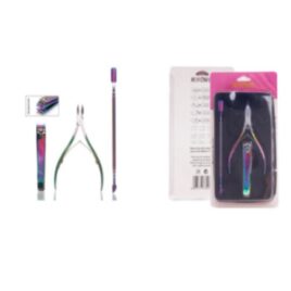 Alicate Cutícula Com Empurra Peles