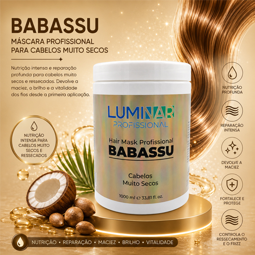 Luminar Máscara Babassu Cabelos Muito Secos 1000ml