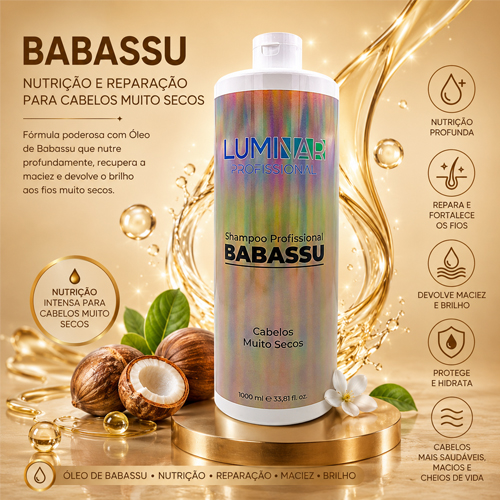 Luminar Shampoo Babassu Cabelos Muito Secos 1000ml