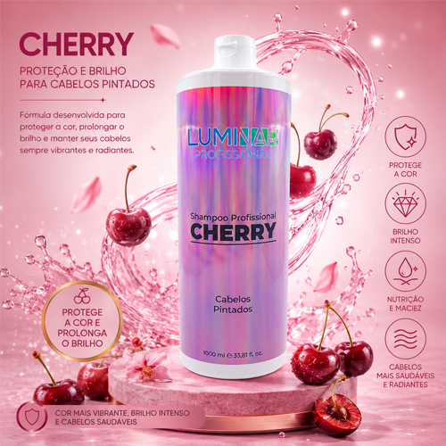 Luminar Shampoo Cherry Cabelos Pintados 1000ml