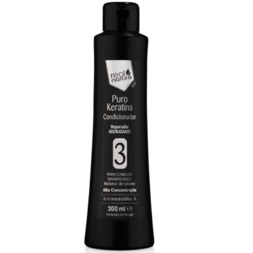 Real Natura Condicionador Sem Sal Puro Keratina 300ml