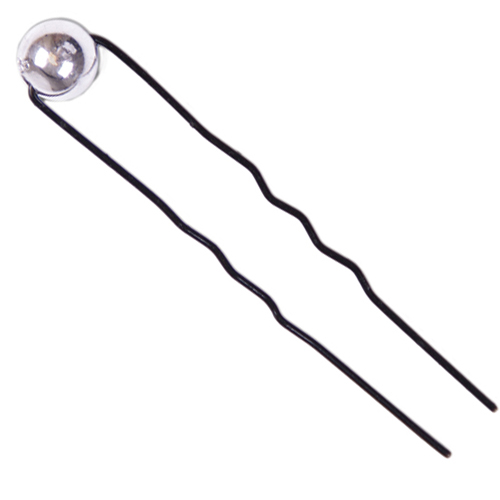 Adorno Ganchos de Pérola Prateadas 6 Unidades-03210-50