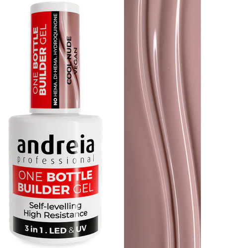 Andreia One Bottle Builder Gel 3 in 1 Glitter Cool Nude 14ml