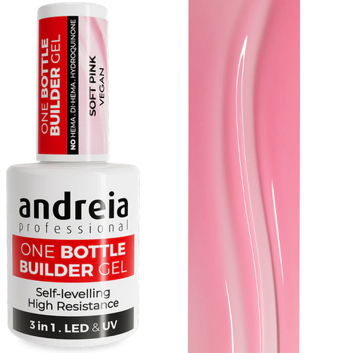 Andreia One Bottle Builder Gel 3 in 1 Soft Pink 14ml