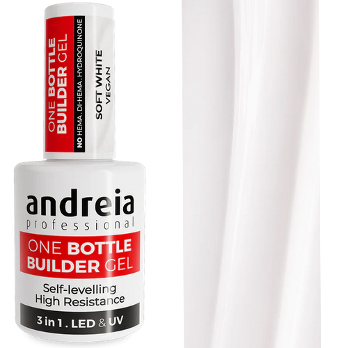 Andreia One Bottle Builder Gel 3 in 1 Soft White-14ml