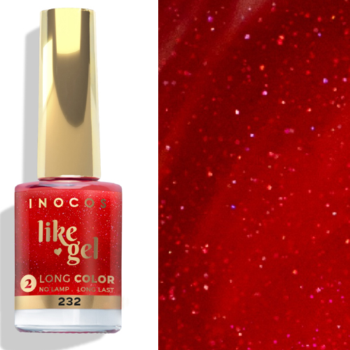 Like Gel INOCOS 232 Vermelho Cintilante 11ml