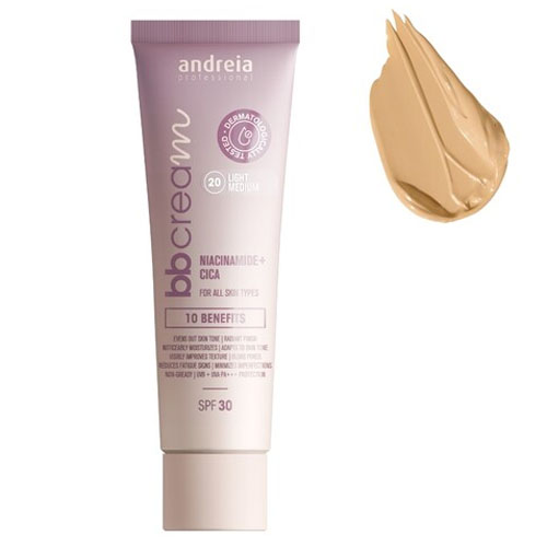 Andreia Bb Cream 20 Light Medium SPF30 Hidratação E Proteção Solar