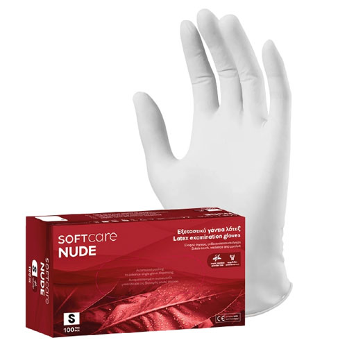 Soft Care Luvas Latex Sem Pó 100 uni-Tamanho S