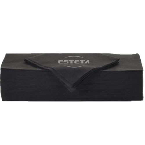 Toalha Descartável Cabeleireiro ESTETA Pretas-50 Un