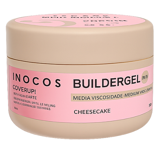 Builder Gel Cover Up INOCOS Cheesecake de Média Viscosidade 50g