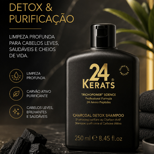 24 Kerats Charcoal Detox Shampoo 250ml
