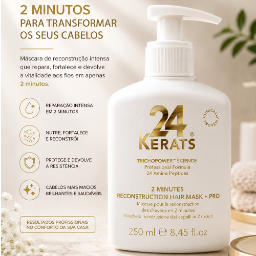 24kerats 2 Minutos Reconstrução Hair Mask pro-250ml