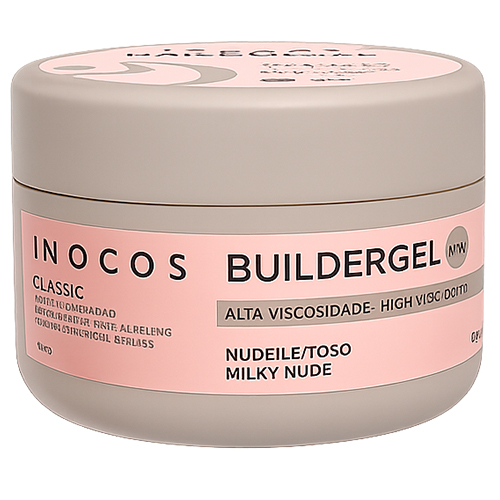 Builder Gel INOCOS Nude Leitoso Alta Viscosidade 50g