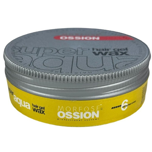 Ossion Hair Wax Gel Super Aqua Yellow 175ml-Força 6