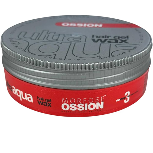 Ossion Hair Wax Gel Ultra Aqua Red 175ml-Força 3