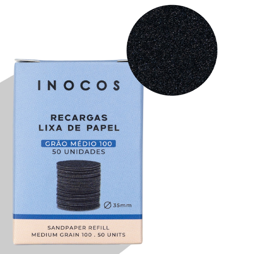 Recargas INOCOS Lixa de Papel Grão Médio 100