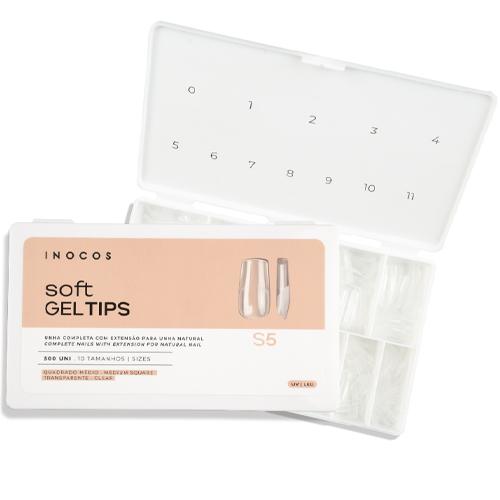 Soft Gel Tips INOCOS Medium Square S5-500-unidades