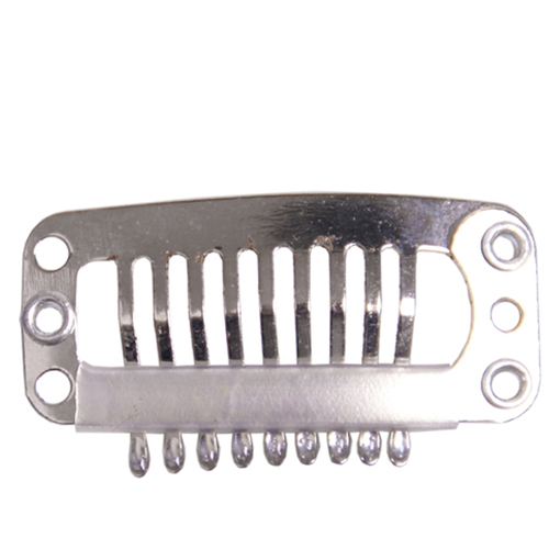 4 Clips Grandes Prata Extensões de Cabelo 3.2cm 03269/54