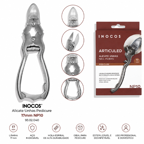 Alicate Unhas INOCOS Pedicure 17mm NP10
