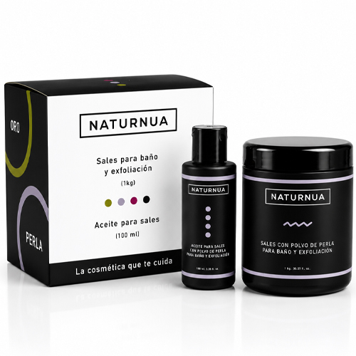 Naturnua Sais com Pó de Pérola para Banho e Esfoliação 1kg