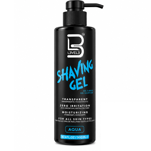 L3VEL3 Gel de Barbear Transparente Aqua 500ml