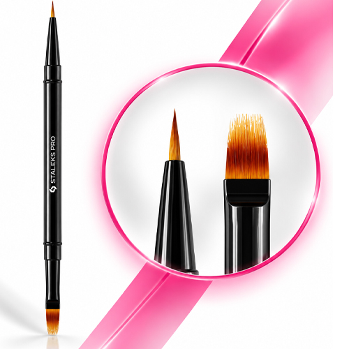 STALEKS EXPERT 01-07-Pincel Dupla Face Liner 7 mm-Gradiente 11 mm