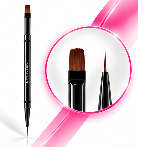 STALEKS EXPERT 03-06-Pincel Dupla Face Liner 10mm-Gel 11mm