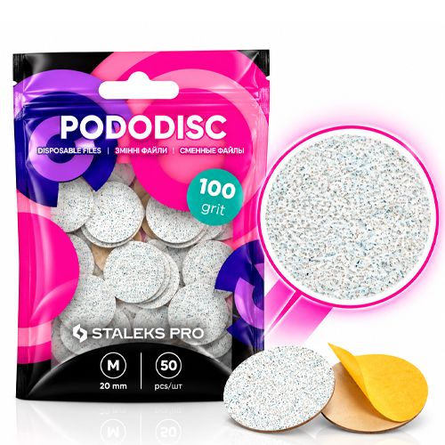 STALEKS PODODISC M Lixas Adesivas 100 Grão 20mm 50un