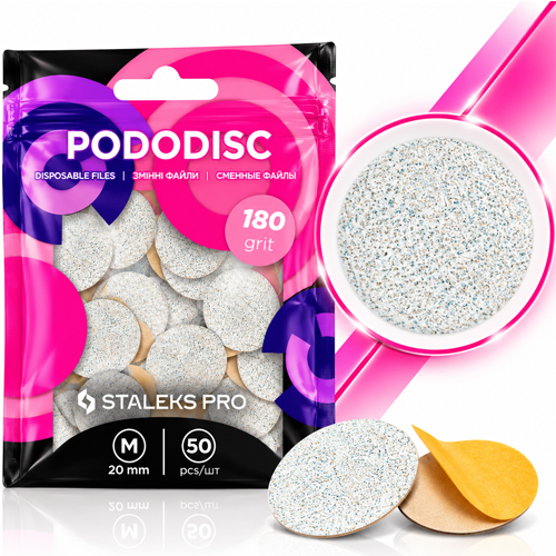 STALEKS PODODISC M Lixas Adesivas 180 Grão 20mm 50un